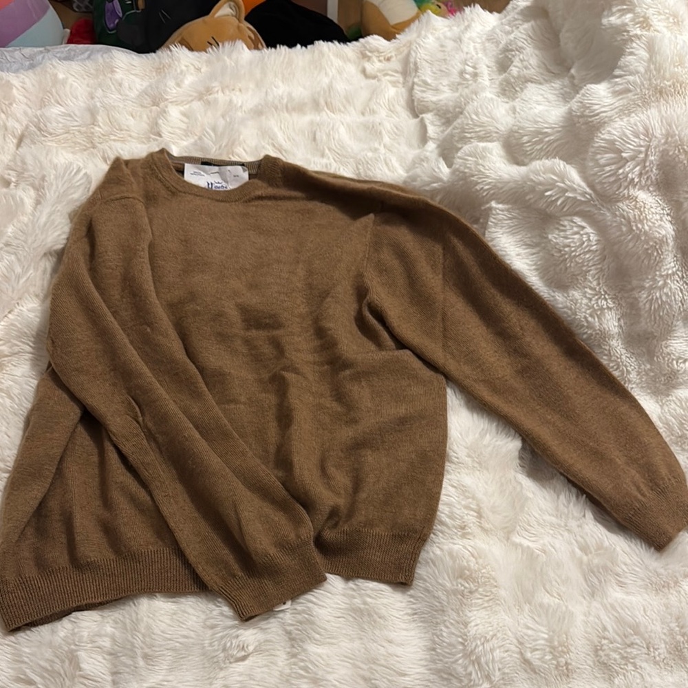 J. Crew 100% cashmere Tan Knit Sweater